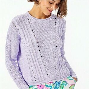 Lilly Pulitzer MAXCY Lilac Verbena Marled Sweater